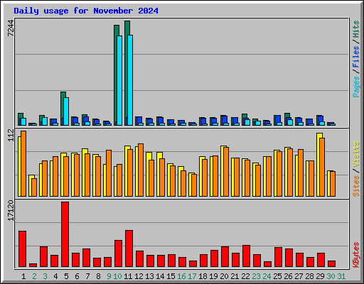 Daily usage for November 2024