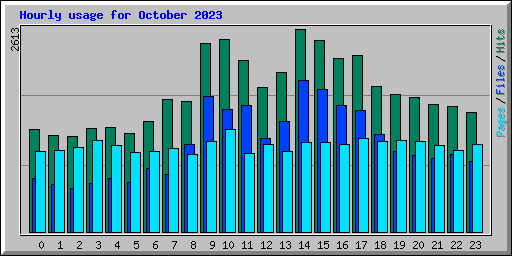 Hourly usage for October 2023