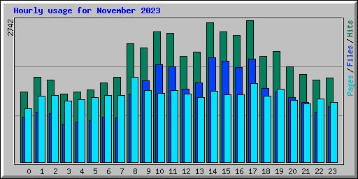 Hourly usage for November 2023