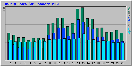 Hourly usage for December 2023