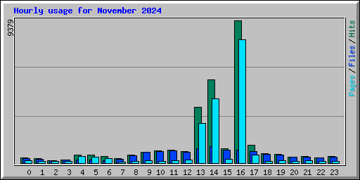 Hourly usage for November 2024