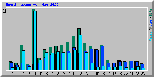 Hourly usage for May 2025