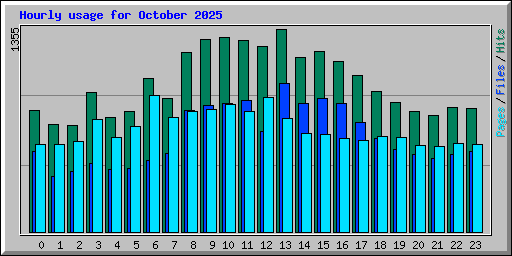Hourly usage for October 2025